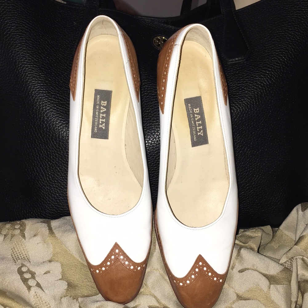 Beautiful Classic Bally White &Brown LOWEST PRICE